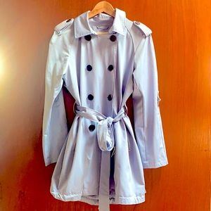 BCBGeneration Baby Blue Trench Coat - Medium